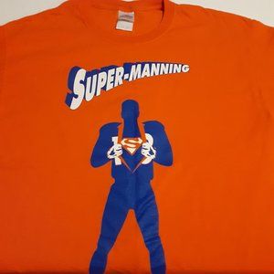 Gildan Men's Super Manning SS T Shirt Size L Denver Broncos Colors